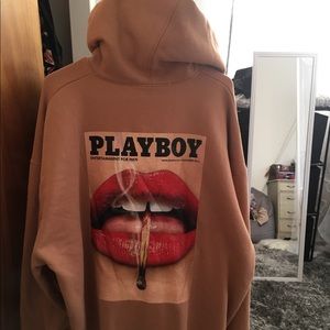 Oversized Playboy Hoodie Dress Sweatshirt